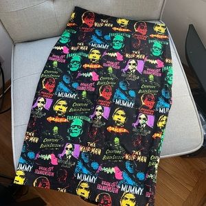 Rock Rebel Shop Monsters Skirt